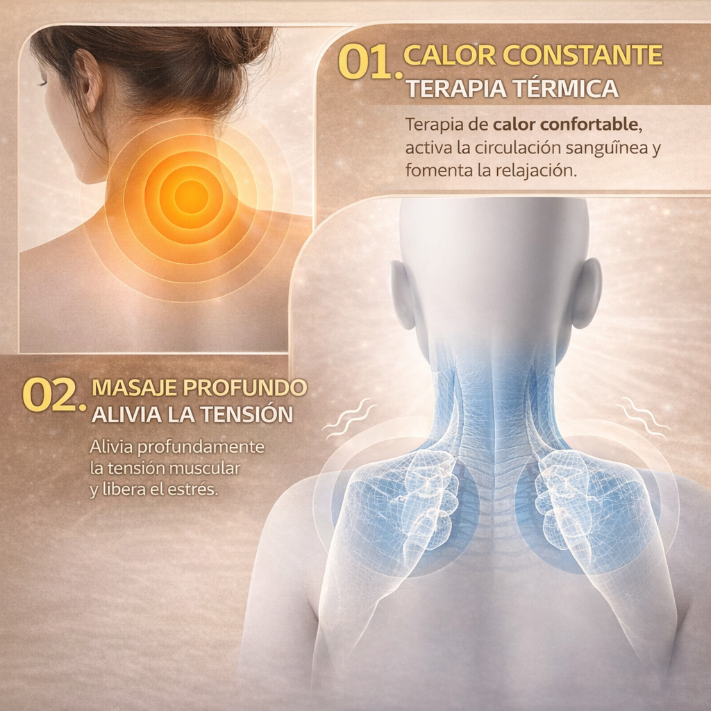 Relax Relief Tu masaje profesional en casa con calor terapéutico